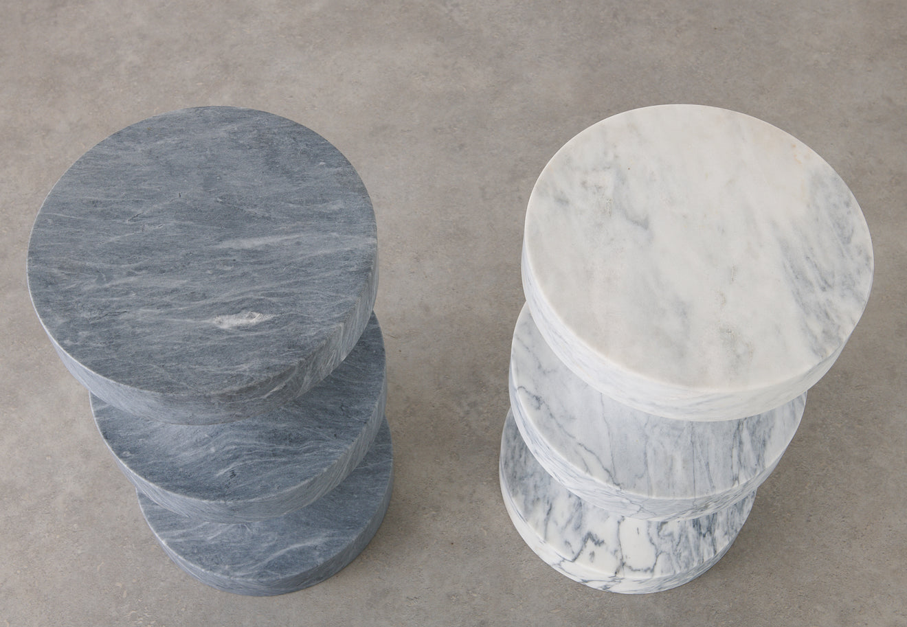 TRIPLE TIERED MARBLE SIDE TABLE(S)